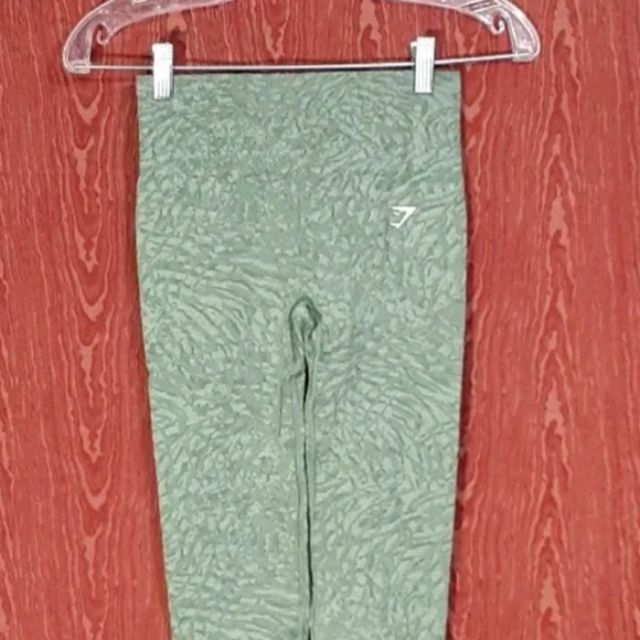 Gymshark Seamless Leggings Army Green Size XS Yoga Workout Running Gym - Picture 2 of 15